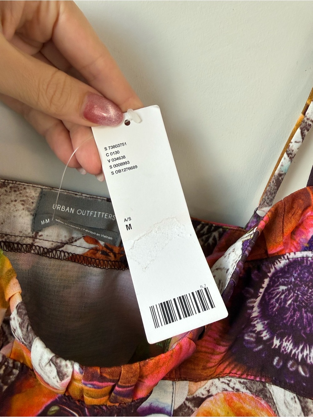 Urban Outfitters Floral Mini Dress M Psychedelic Multicolor - Picture 5 of 10